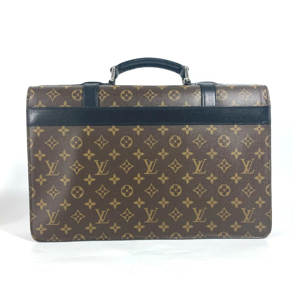 LOUIS VUITTON Macassar Brown Rally Briefcase Document Bag Tote Business Brown - Picture 2 of 15